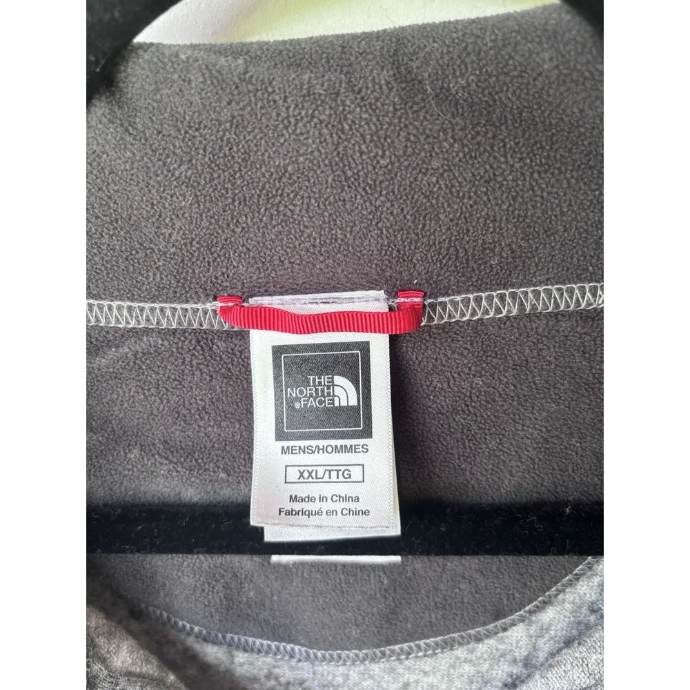 The North Face Men's XXL Gray 1/4 Zip Pullover Sweater Cotton Wool Blend